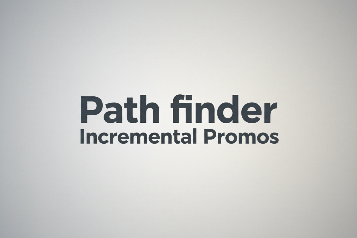 stock image with only words Path finder Incremental Promos