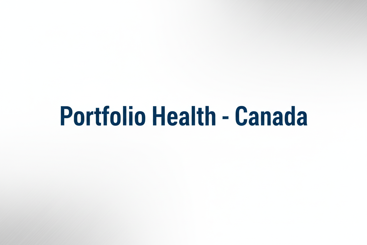 stock image with only words Portfolio Health - Canada no subheader